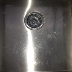 Stainless Commercial Scratched Sink polished