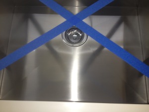 befoer after scratched stainless steel