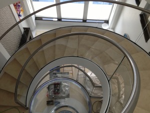 stairs made out of stainless steel scratches repaired