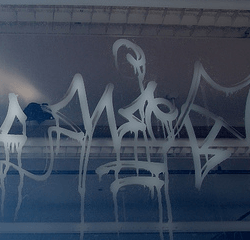 acid-etching glass graffiti
